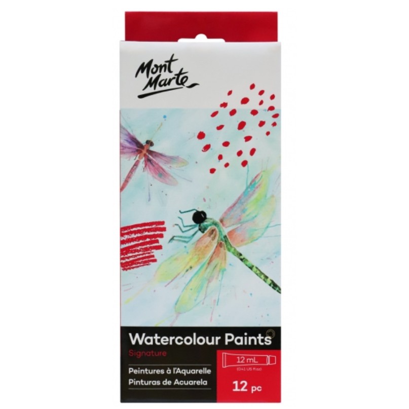 Mont Marte Signature Watercolour Paints 12pce x 12ml (0.41oz) | Shopee ...