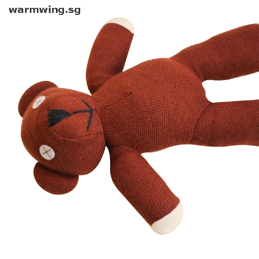 Warmwing 23cm Mr Bean Teddy Bear Animal Stuffed Plush Toy Soft Cartoon Brown Figure Doll .