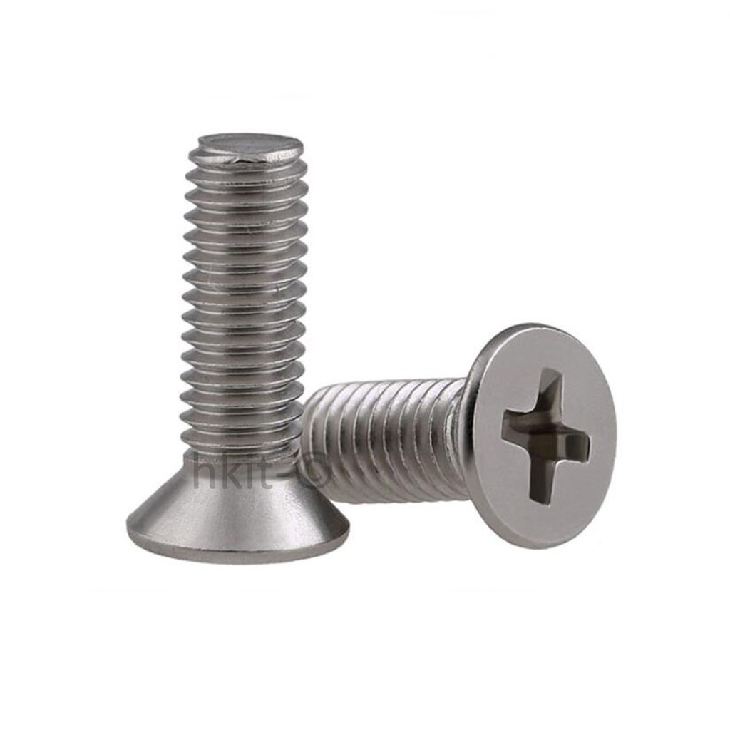 M2.5 M4 Phillips Flat Head Machine Screws Flat Tail Sheet A2 304