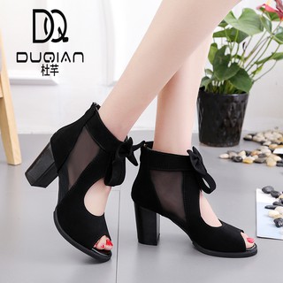 Du Du otentik mulut ikan sandal wanita musim panas Du Du otentik mulut ikan sandal wanita musim panas