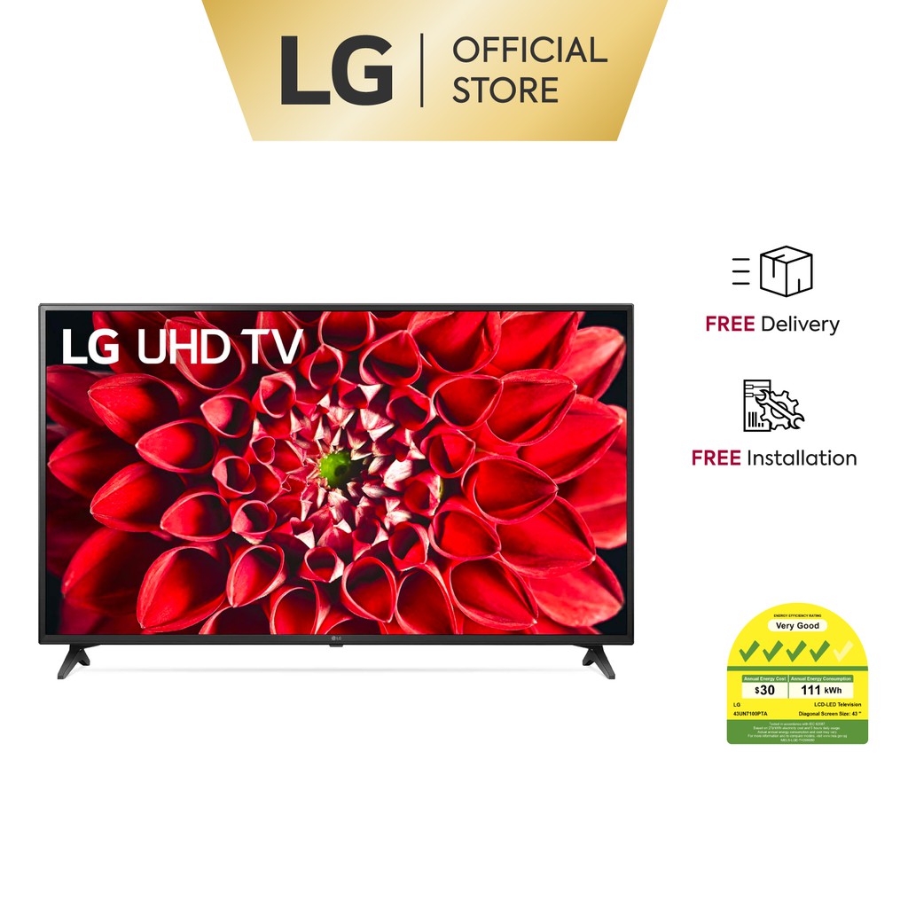 Lg 43un7100pta 43 Inch Uhd 4k Tv With Thinq Ai Free Delivery Free Installation Table Top Setup Shopee Singapore