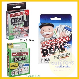 [SG STOCKS]  Monopoly Deal Card Games (Black / Green / Blue Edition)