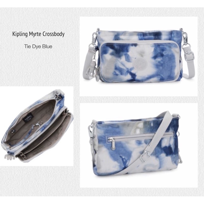 Kipling Myrte Crossbody Bag Tie Dye Blue Shopee Singapore