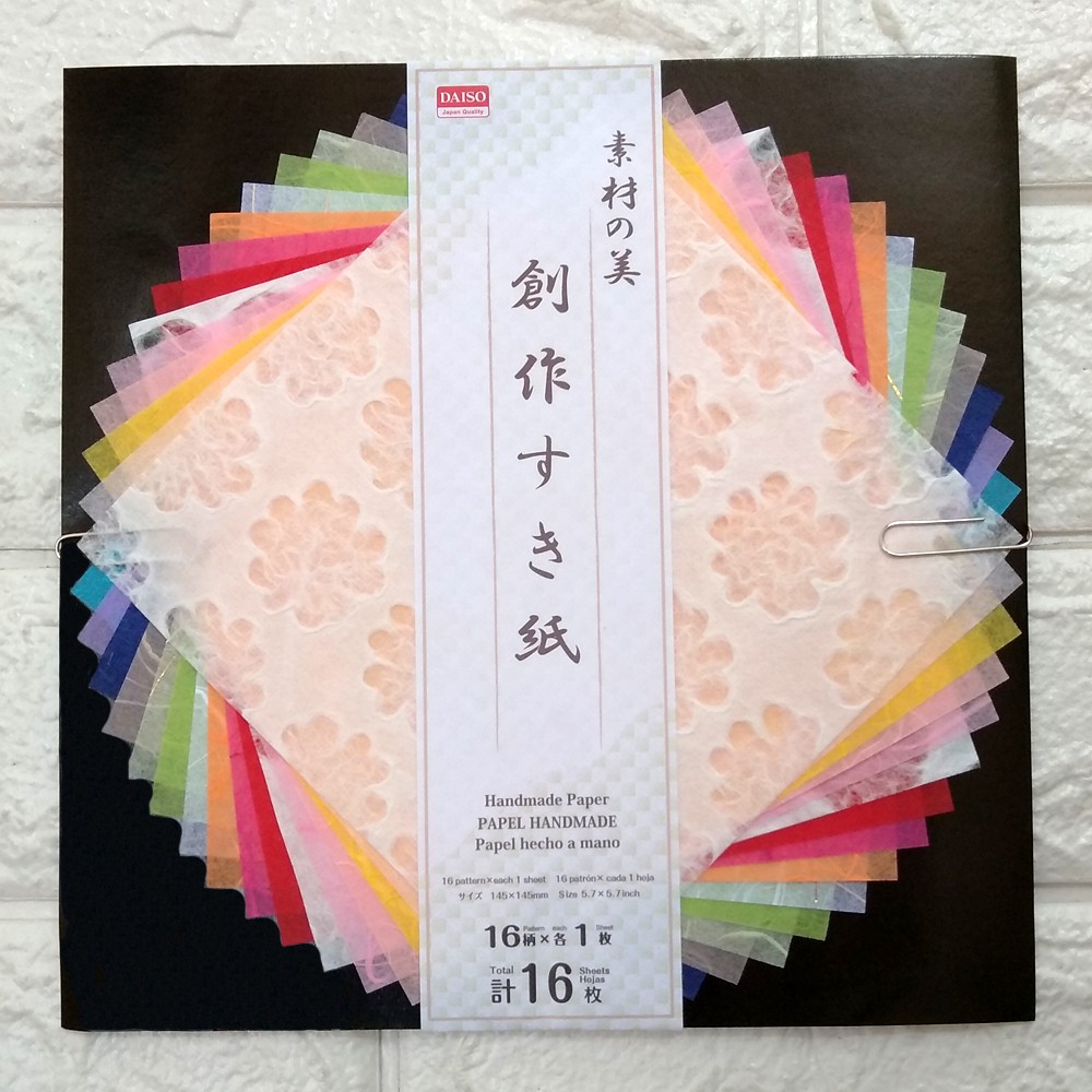 Handmade PAPER Daiso Japan 16 SHEETS Origami PAPER Flower Motif Daiso Japan 16 SHEETS Shopee