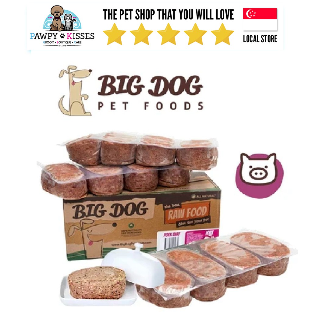 Big Dog BARF Pork Frozen Raw Dog Food Shopee Singapore