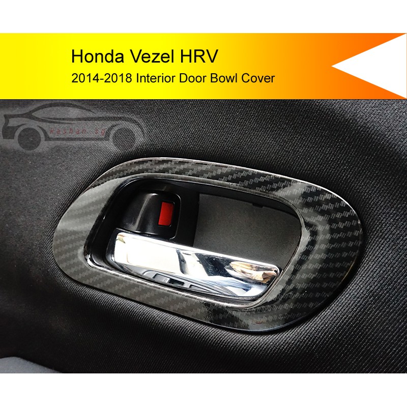 Honda Vezel Hrv 14 18 Interior Door Bowl Cover Decoration Molding Trim Garnish Shopee Singapore