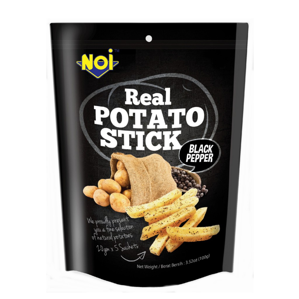 Tong Garden NOI Real Potato Stick Black Pepper 100g (Bundle of 2