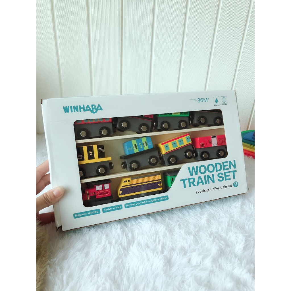 wooden train box