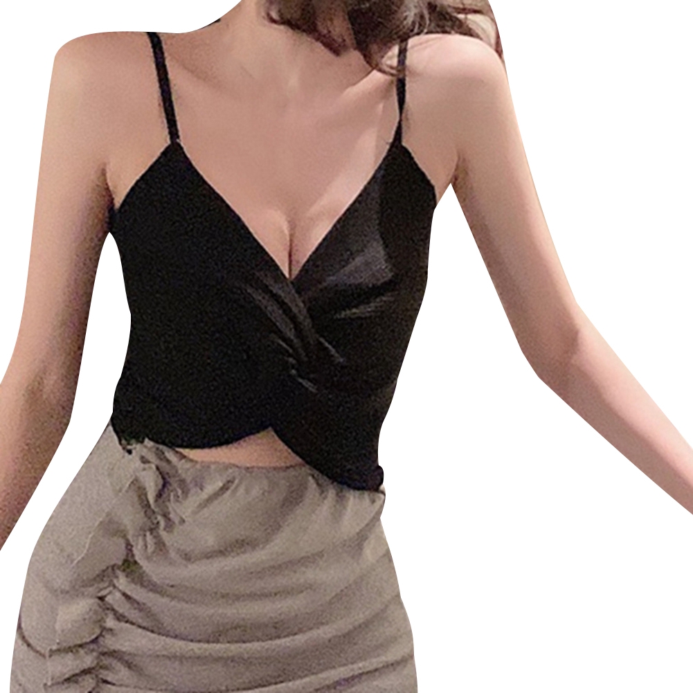 plunge neck tank top