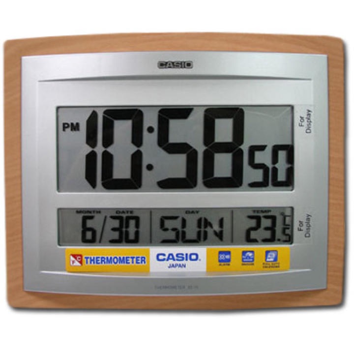 Casio ID15S5D Wood Grain Pattern Table / Wall Clock Shopee Singapore
