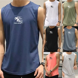 Image of 💪 Men Sleeveless Quick-drying Singlets Sports Fitness Casual tank top