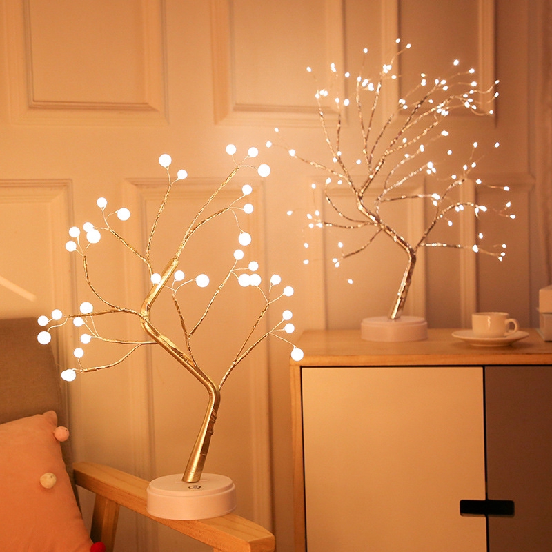 Creative Led Desk Tree Lamp / Copper wire Table Lamps ...