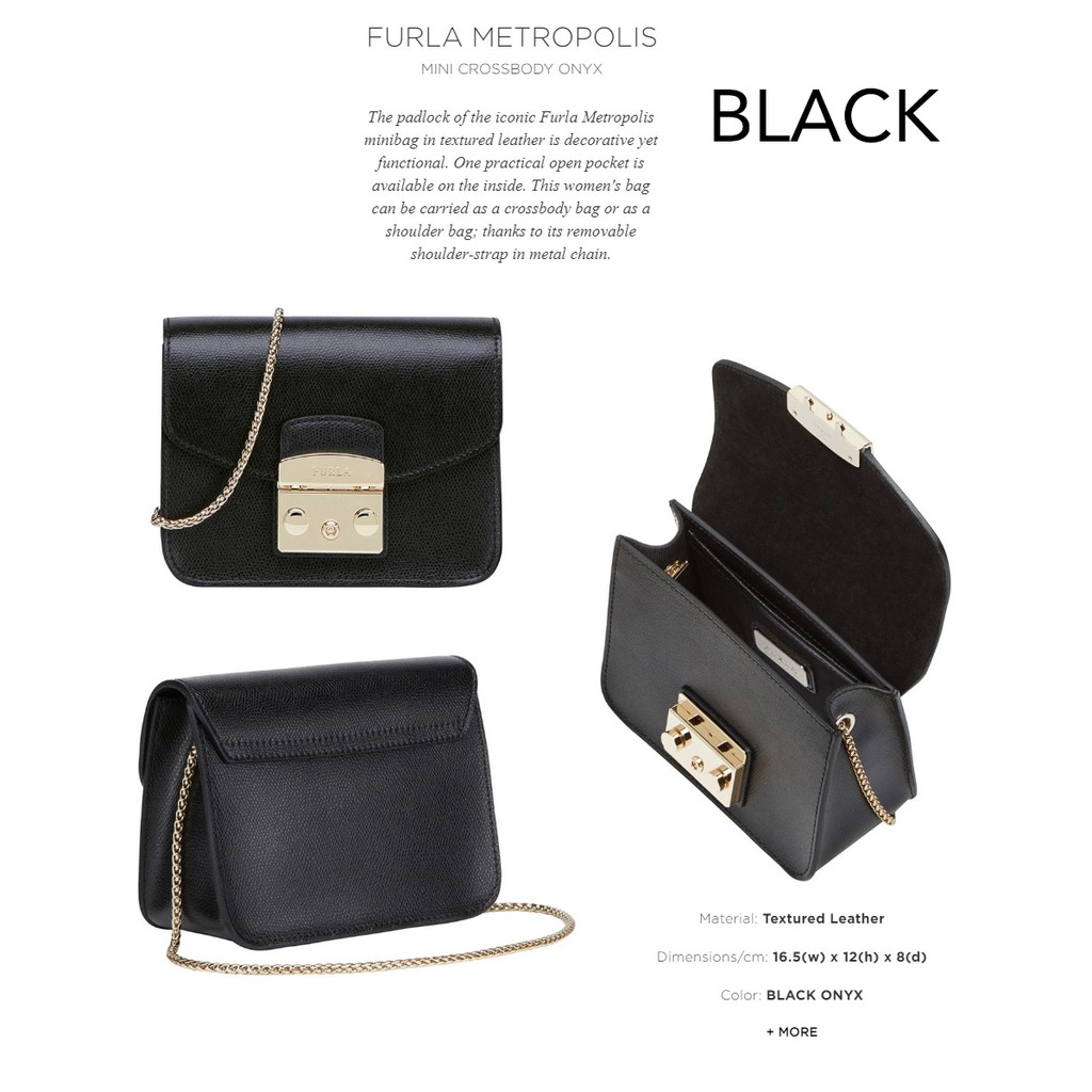 furla metropolis mini crossbody onyx