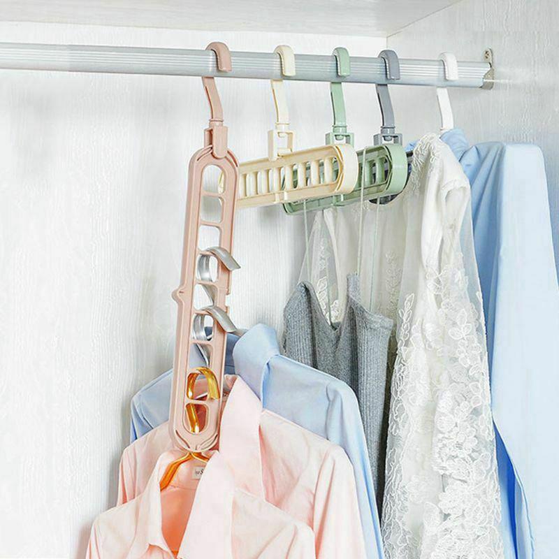 Tik Tok Fashion Durable 9hole Magic Hook Hanger Storage 360° rotate