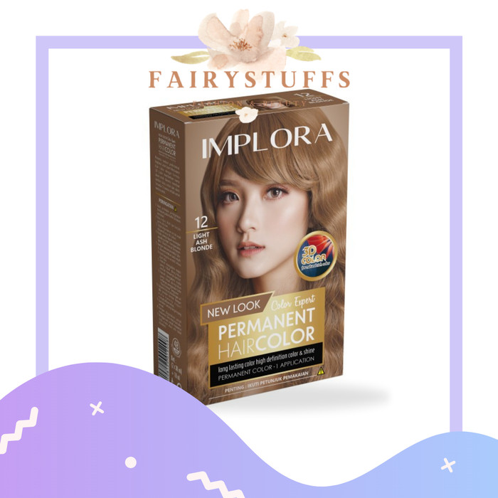 Implora New Permanent Hair Color Light Ash Blonde Hair Dye Paint Shopee Singapore
