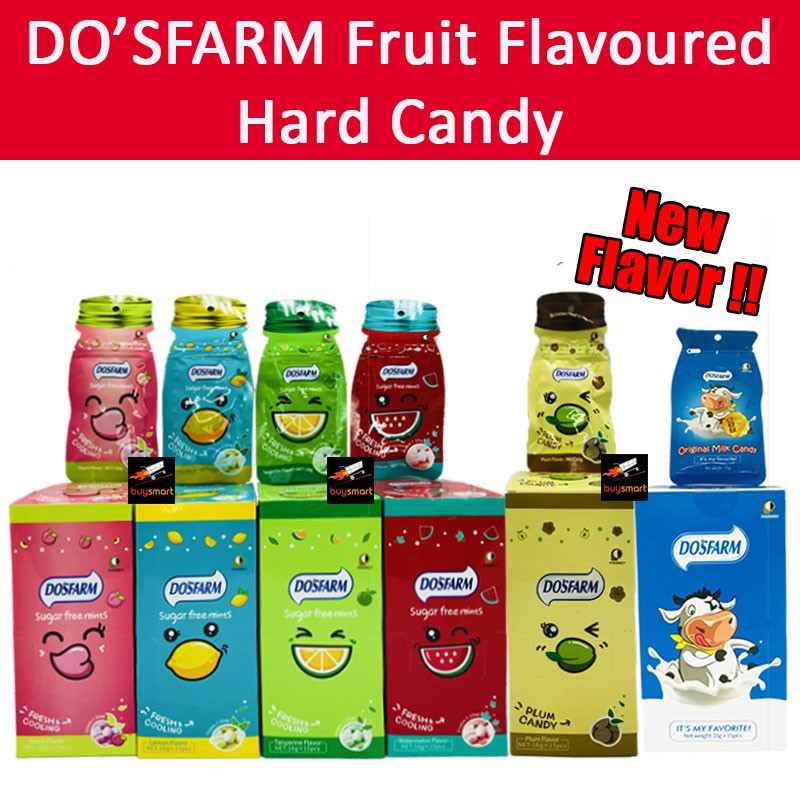 16g Dosfarm Sugar Free Mint Candy Watermelon Lemon Peach Tangerine Milk Gula Gula Popular Shopee Singapore