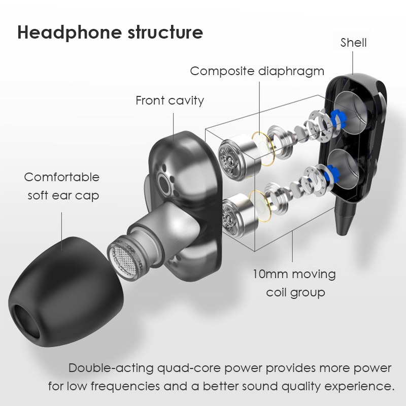 headset 4d bass double speaker stereo 3.5 mm wired headphone
