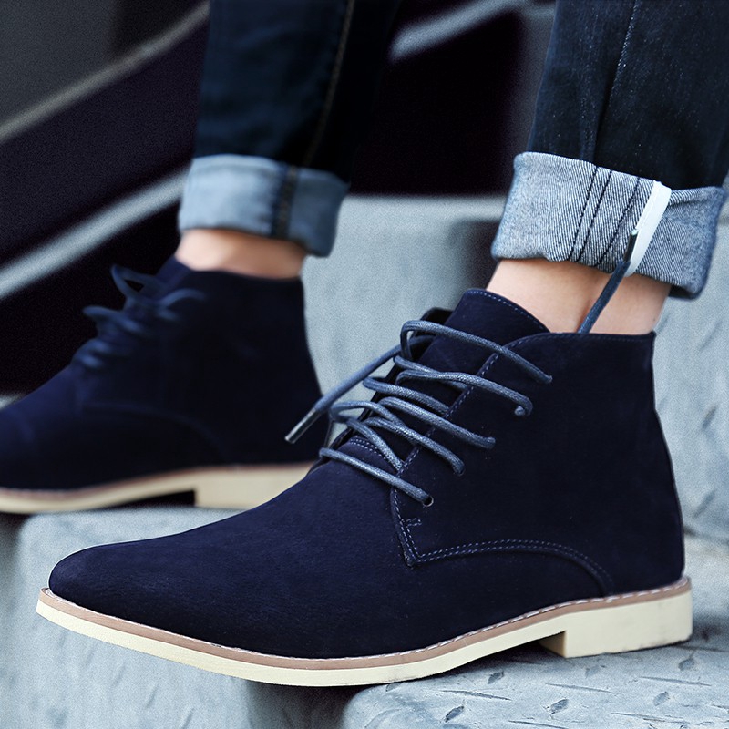 Men Boots Suede Leather Men Shoes 