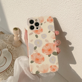 Iphone case Faux Leather Retro flowers tpu Phone Case For iPhone 11 Pro Max X Xr Xs Max 7 8 Plus Se 2020 12 pro max 12 mini