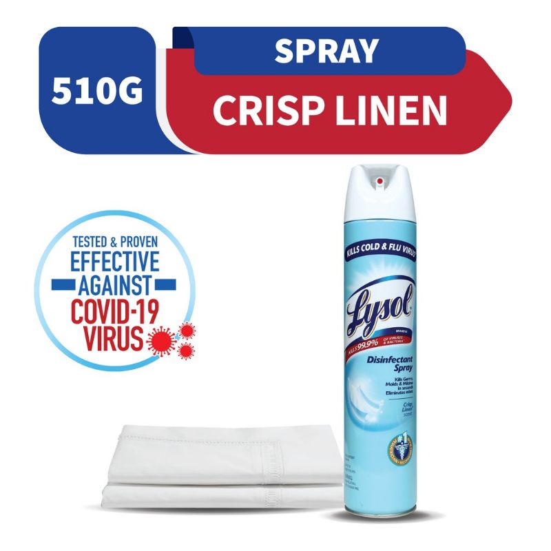 Lysol Disinfectant Spray Crisp Linen (510g) Shopee Singapore