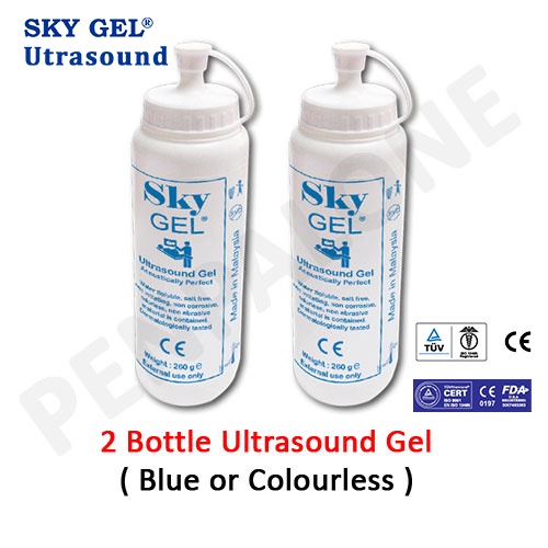 Ultrasound Gel 260g/btl x 2 btl ( Blue or Colourless )( Sky Gel brand