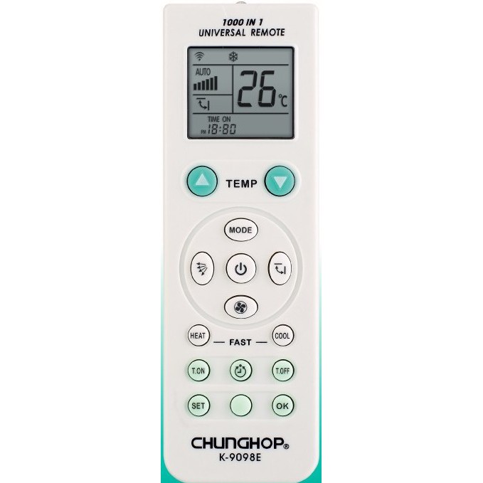 CHUNGHOP K-9098E Universal Aircon Remote Controller | Shopee Singapore