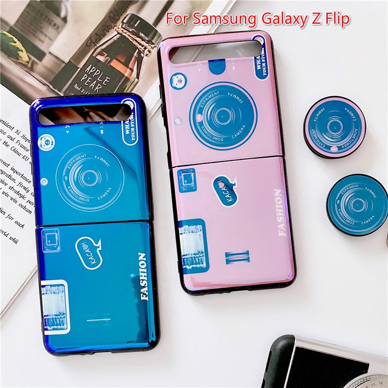 Casing Samsung Galaxy Z Flip Handphone Case Silicone Cute Fashion Camera Stand Holder Back Cover Shopee Singapore