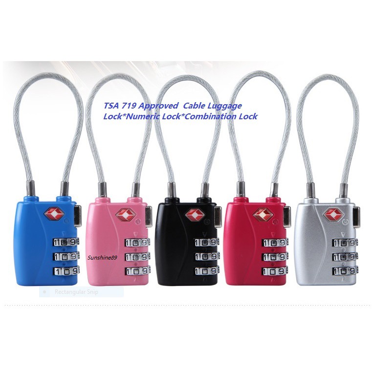 tsa cable luggage lock