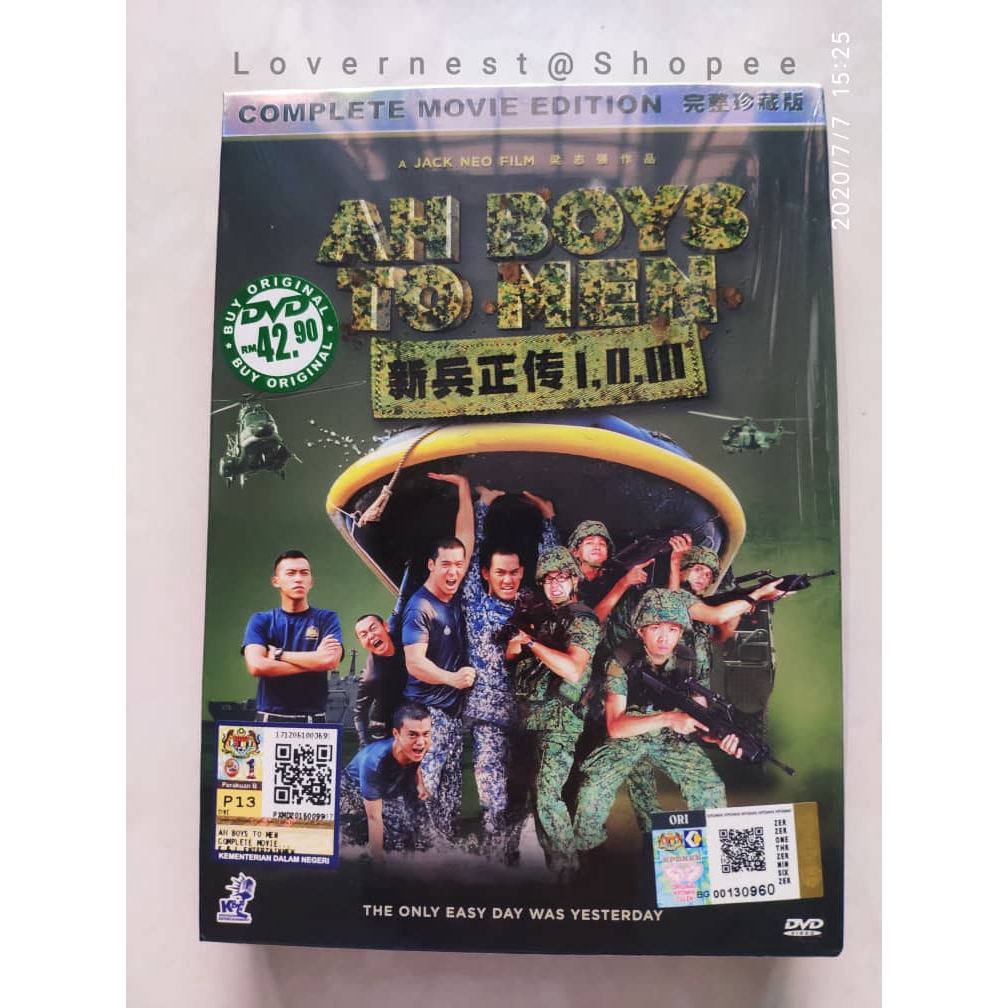 Shop Malaysia Singaporean Movie Dvd Ah Boys To Men 1 3 Complete Movie Edition 新兵正传 1 3 完整珍藏版 Shopee Singapore