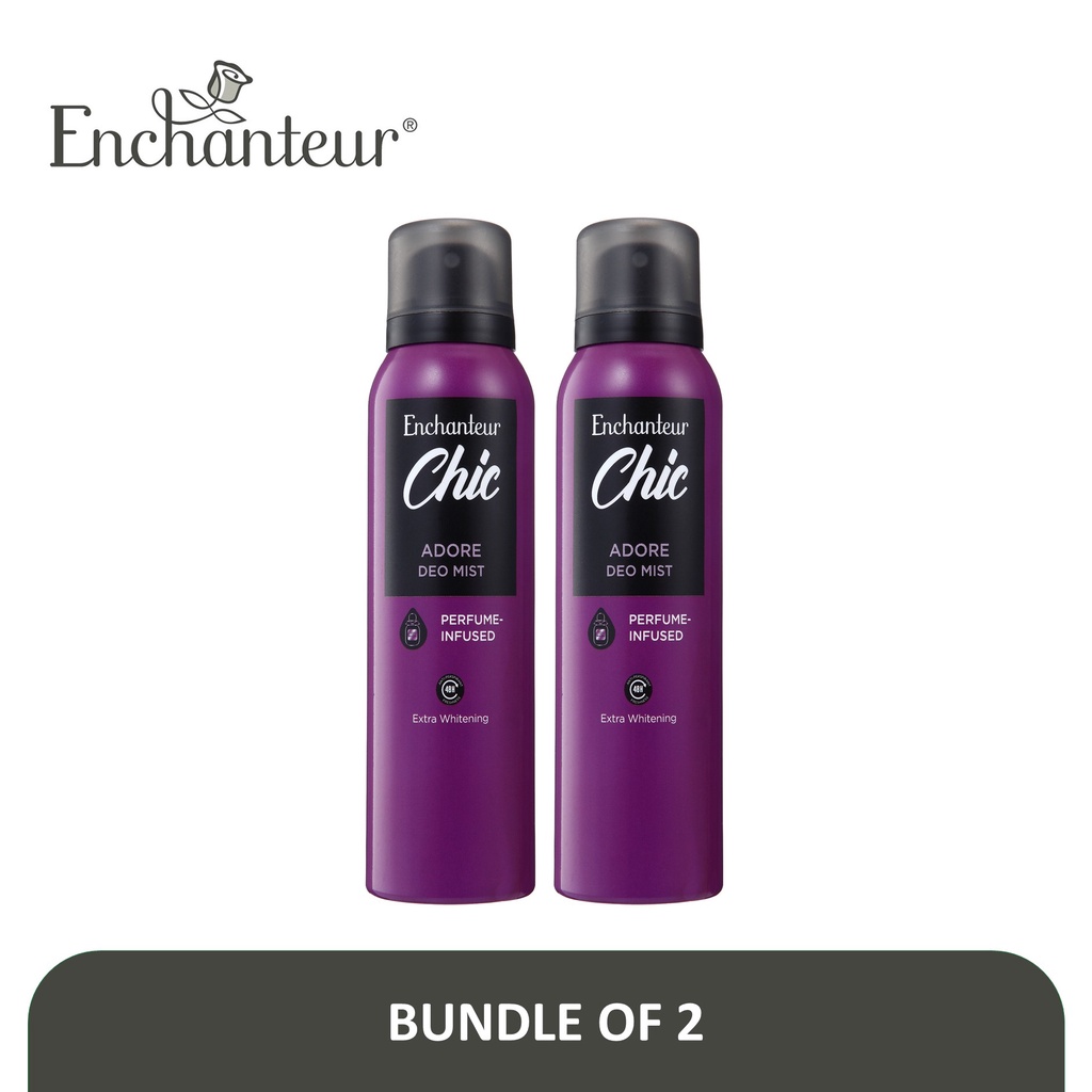 Enchanteur Chic Deo Mist Adore 150ml x2 [Deodorant] Shopee Singapore