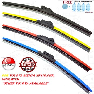 Toyota Sienta XP170 ,CHR,VIOS,WISH 2010 -2015 ONWARDS (READY STOCK)Windscreen Wiper Blades,OTHER TOYOTA CAR AVAILABLE