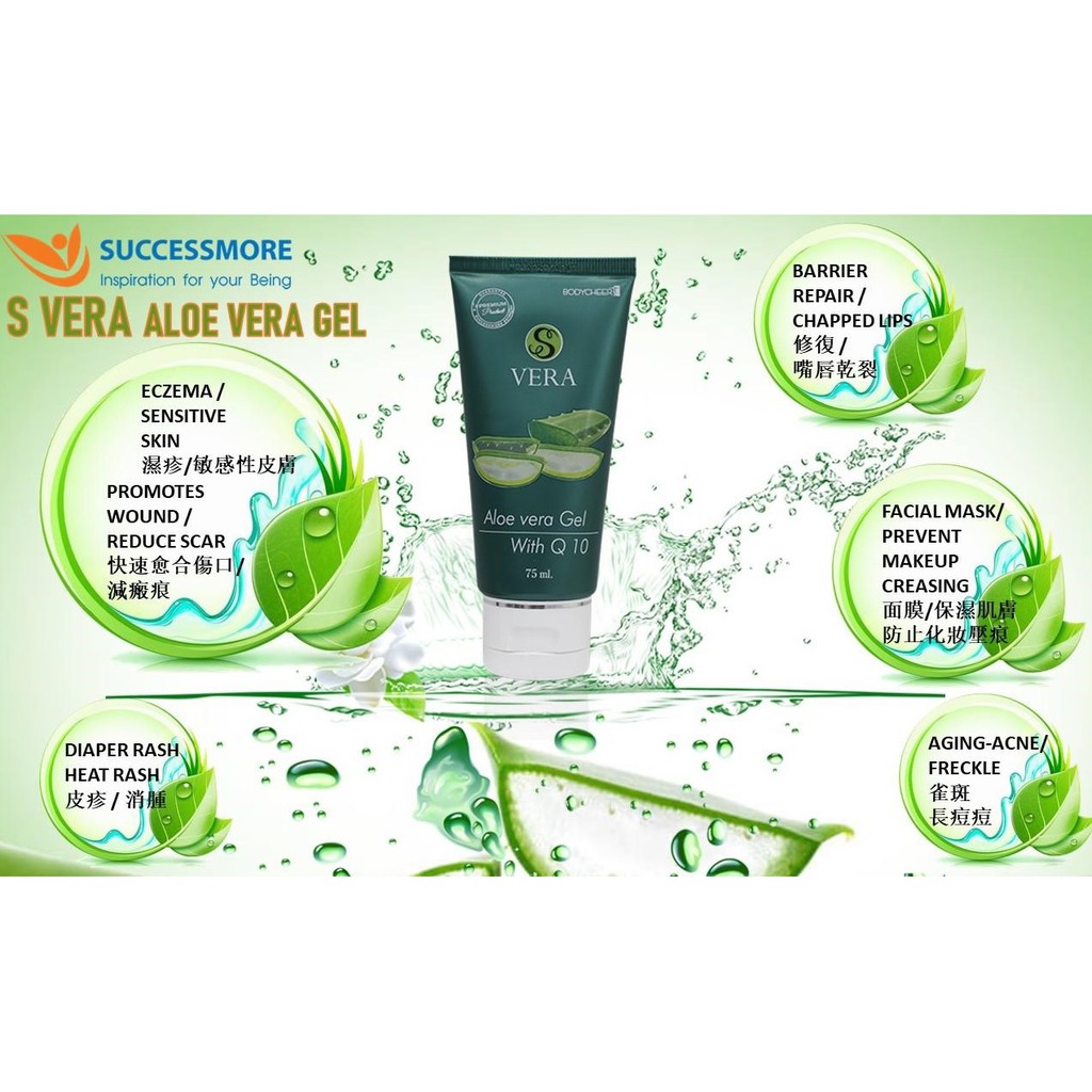 Successmore Body Cheer S Aloe Vera Gel With Co Enzyme Q10 75ml Shopee Singapore