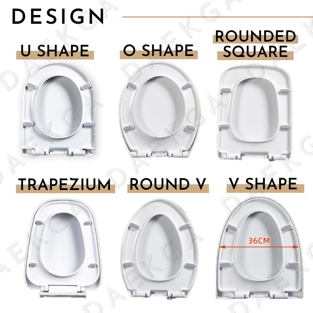 🇸🇬 Quick Release Toilet Seat Cover / AntiSlam Closing Toilet Bowl Seat