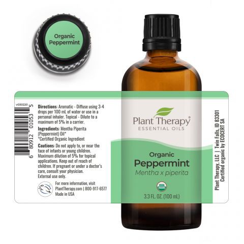 Plant Therapy Peppermint Organic Essential Oil 10ml /30ml / 100ml