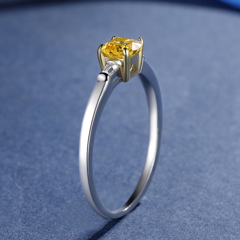 Details about  / Yellow Fluorite Diamond Accent Ring Platinum Over Sterling Silver Sz 6,8,9 Opt