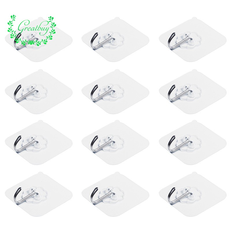 Adhesive Hooks Wall Hooks Heavy Duty Stick On Strong Waterproof