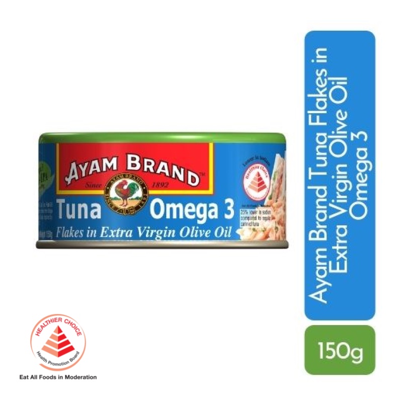 Ayam Brand Tuna Flakes In Olive Oil Omega 3 150G (Halal) Shopee Singapore
