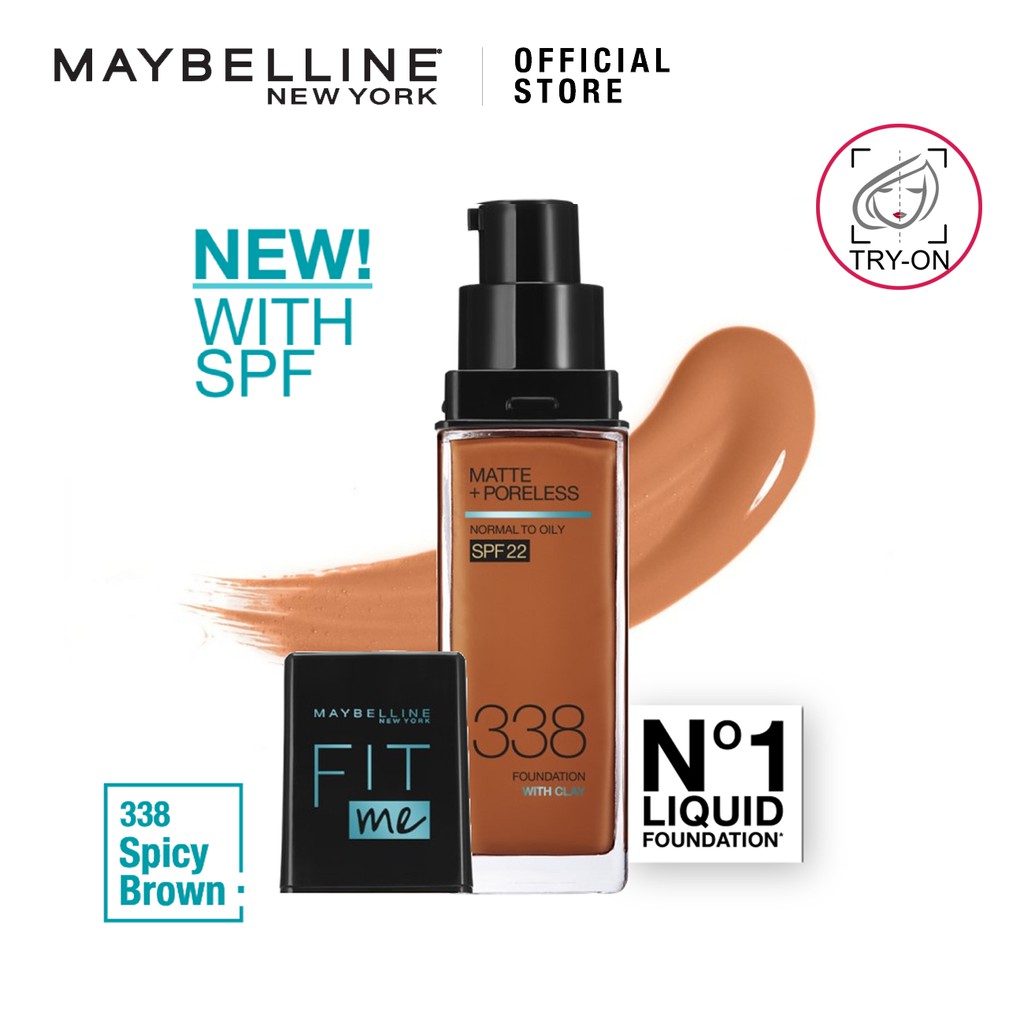Maybelline Fit Me Matte Poreless Foundation With Pump Upgraded With Spf22 Shopee Singapore