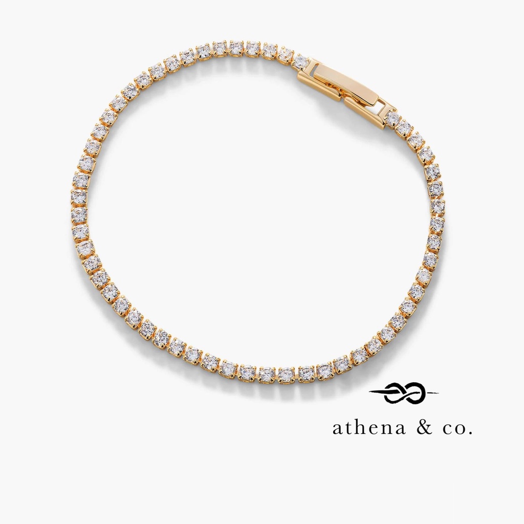 Athena & Co. 18k Gold Plated Nikita Tennis Bracelet - Petit