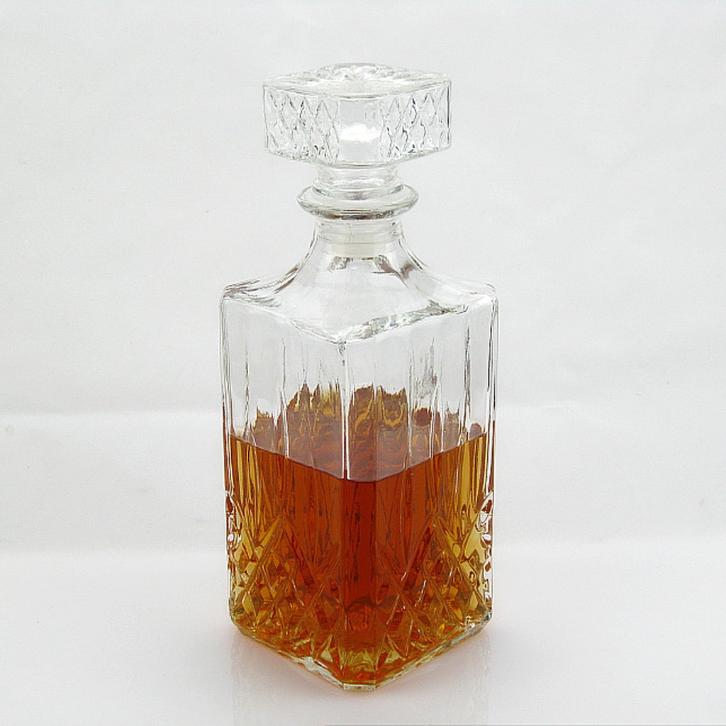 Vintage Whiskey Decanter Crystal Glass Liquor Bottle Wine Stopper Scotch Bar New 