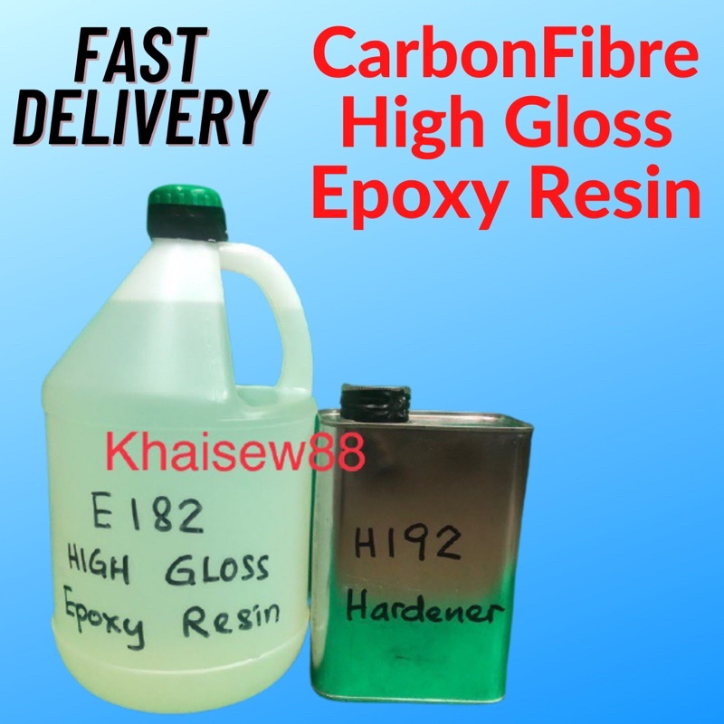 CARBON FIBRE High Gloss Epoxy Resin / EPOXI RESIN 21 1/2kg set, 1kg