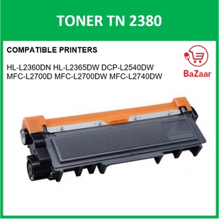 Compatible Brother Toner TN2380 TN-2380 2380 Cartridge Printer  Toner-2380 (printer more than TN2360 2360)