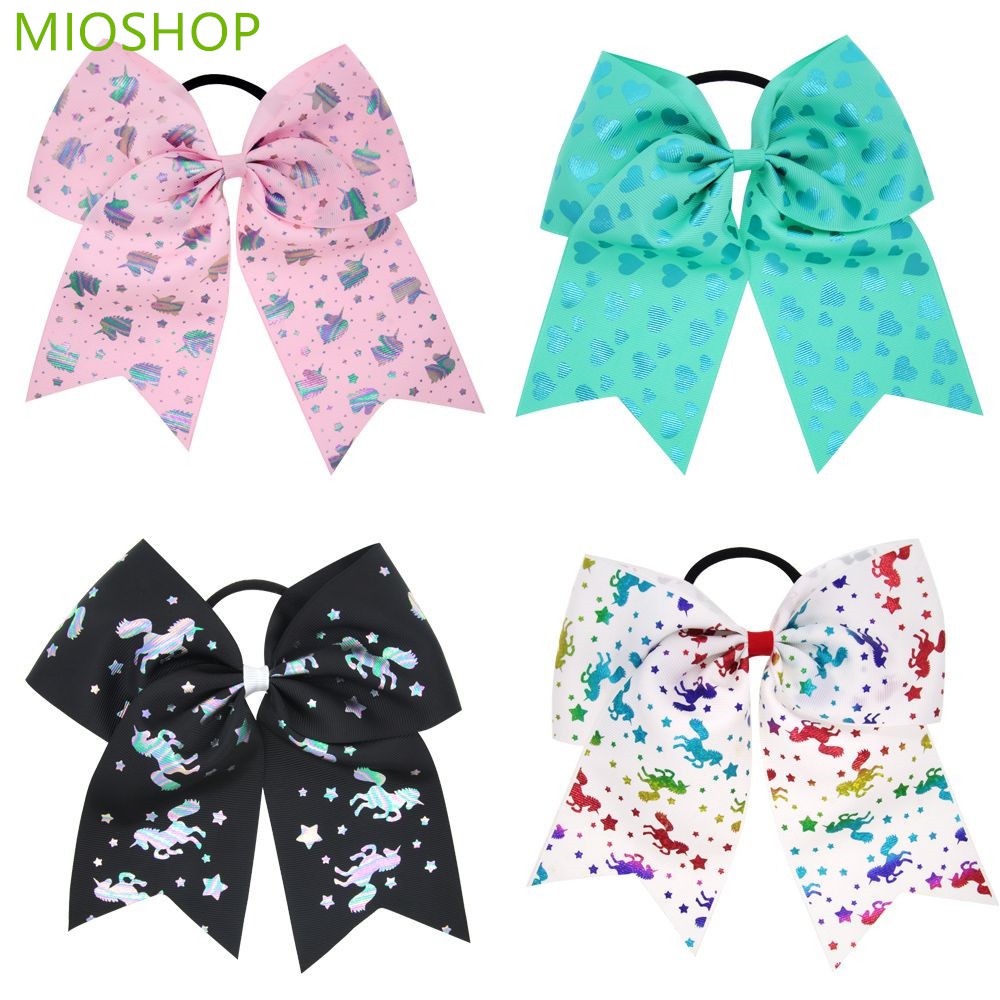 String Unicorn Hair Ties Ribbon Hairbow Elastic Bowknot Hair Bands