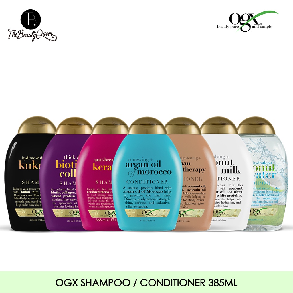 OGX SHAMPOO / CONDITIONER ALL RANGE 385ml | Shopee Singapore