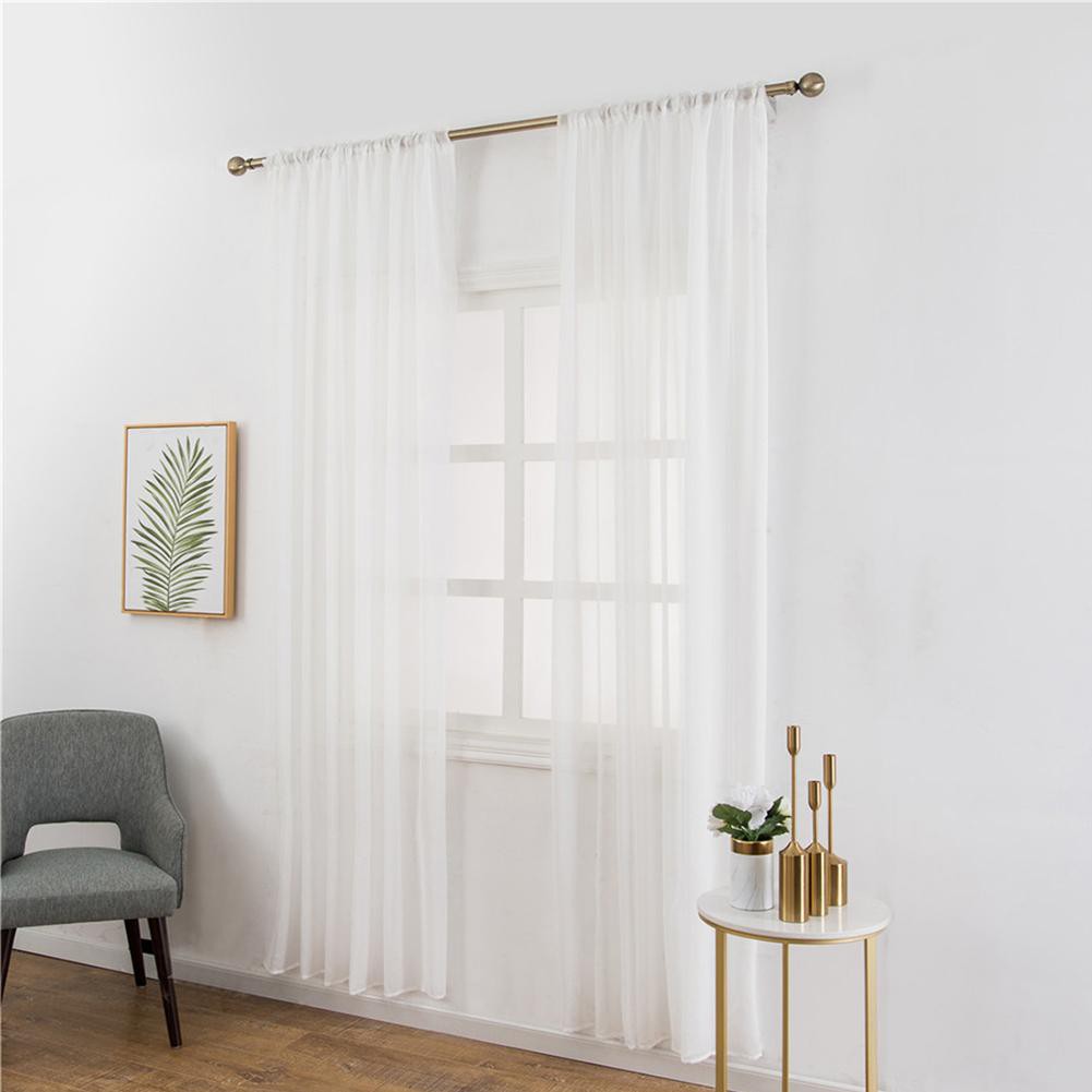 Modern Pure Sheer Linen Tulle Curtains Windows Drapes Life