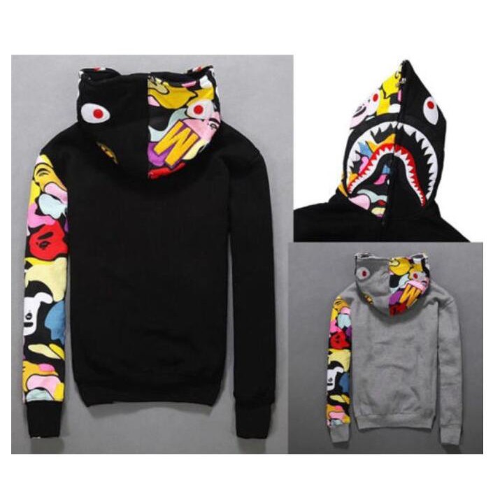 grey bape jumper