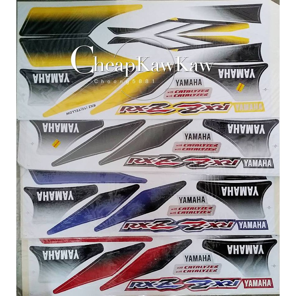 Shop Malaysia Rxz Body Sticker 10 Red Yellow Blue Black Purple Shopee Singapore