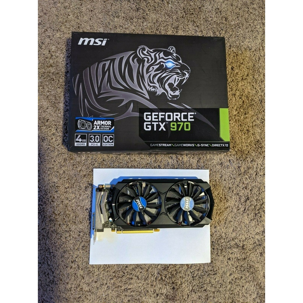 Msi Geforce Gtx 970 4gb Gddr5 Graphics Card Gtx 970 Gaming 4g Shopee Singapore