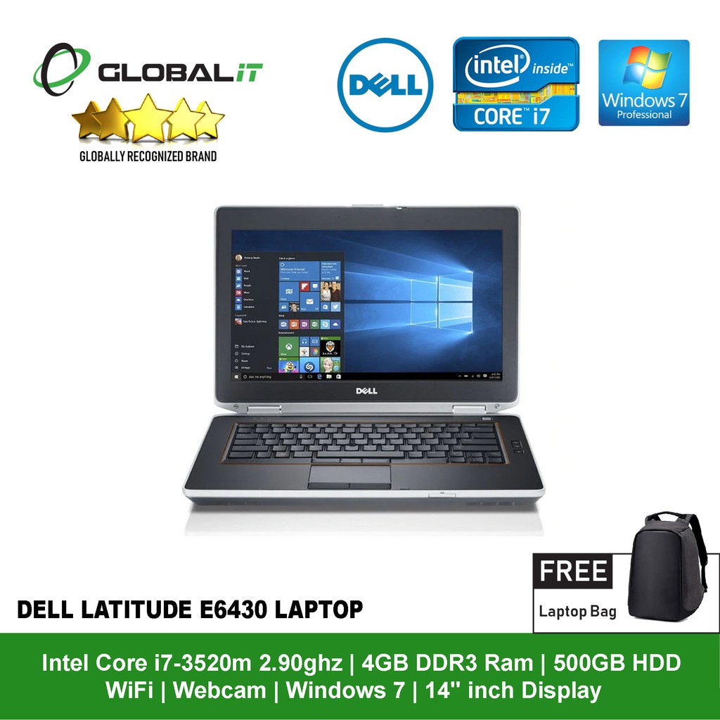 Refurbished Notebook Dell Latitude E6430 Laptop 14 Inch Display Wifi Webcam Intel Core I7 Windows 7 Shopee Singapore