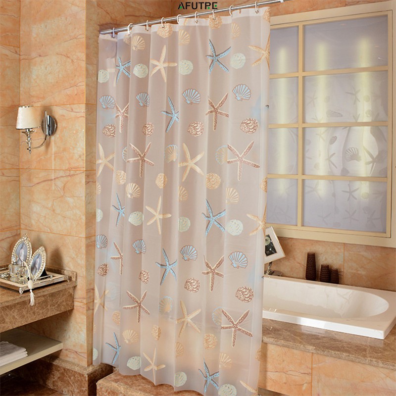 PEVA Semitransparent Waterproof Shower Curtain Pink Hello Kitty Bathroom Bath 